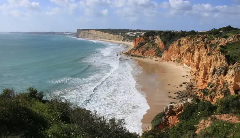Cliffs on the Algarve coast west of Lagos